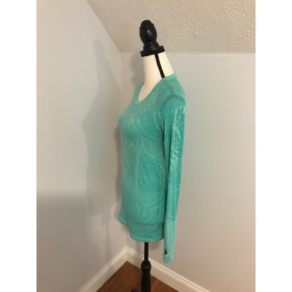 Lululemon Swiftly Tech Long Sleeve Crew Heathered Bali Breeze - Size 6 - Picture 3 of 11